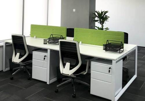 Cluster of 4 Desk Green